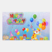 Sticker Rectangulaire Joyeux Ballons d'anniversaire (Devant)