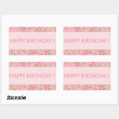 Sticker Rectangulaire Joyeux Ballons d'anniversaire (Feuille)