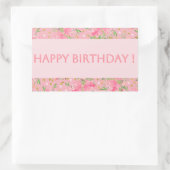 Sticker Rectangulaire Joyeux Ballons d'anniversaire (Sac)