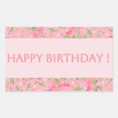 Sticker Rectangulaire Joyeux Ballons d'anniversaire (Devant)