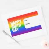 Sticker Rectangulaire Joyeux Birthgay (Enveloppe)
