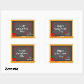Sticker Rectangulaire Joyeux enseignant de la Saint-Valentin (Feuille)