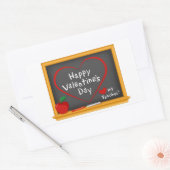 Sticker Rectangulaire Joyeux enseignant de la Saint-Valentin (Enveloppe)