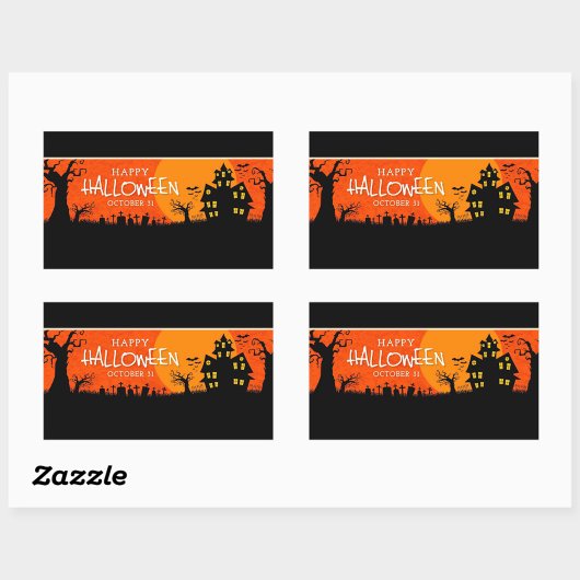 Sticker Rectangulaire Joyeux Halloween
