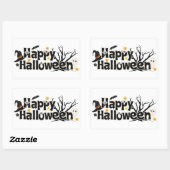 Sticker Rectangulaire Joyeux Halloween (Feuille)