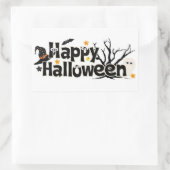 Sticker Rectangulaire Joyeux Halloween (Sac)