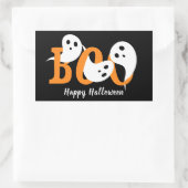 Sticker Rectangulaire Joyeux Halloween Boo Ghosts Black (Sac)