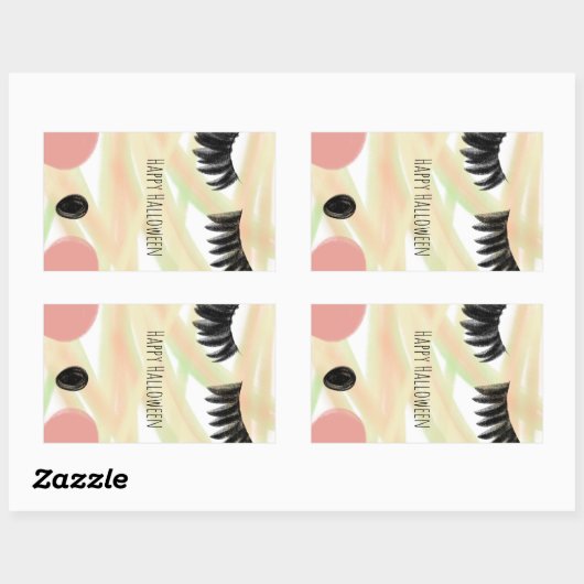 Sticker Rectangulaire Joyeux Halloween maman Doddle Main tirée (Feuille)