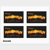 Sticker Rectangulaire Joyeux Halloween personnalisé (Feuille)