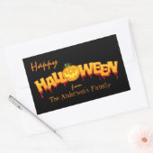 Sticker Rectangulaire Joyeux Halloween personnalisé (Enveloppe)