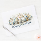 Sticker Rectangulaire Joyeux Hanoukka (Enveloppe)