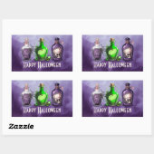Sticker Rectangulaire Joyeux Jar d'apothecaire d'Halloween (Feuille)