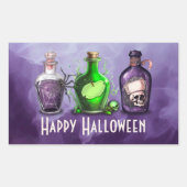Sticker Rectangulaire Joyeux Jar d'apothecaire d'Halloween (Devant)