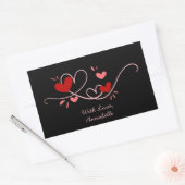 Sticker Rectangulaire Joyeux Jour des Valentines (Enveloppe)