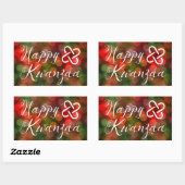 Sticker Rectangulaire Joyeux luminaires Kwanzaa Bokeh Umoja (Feuille)