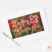 Sticker Rectangulaire Joyeux luminaires Kwanzaa Bokeh Umoja (Enveloppe)