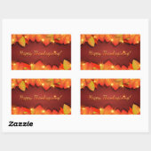 Sticker Rectangulaire Joyeux message de Thanksgiving (Feuille)