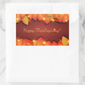 Sticker Rectangulaire Joyeux message de Thanksgiving (Sac)