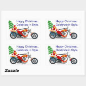 STICKER RECTANGULAIRE JOYEUX NOËL (Feuille)