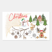 Sticker Rectangulaire Joyeux Noël (Devant)