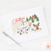 Sticker Rectangulaire Joyeux Noël (Enveloppe)