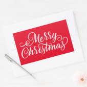 Sticker Rectangulaire Joyeux Noël (Enveloppe)