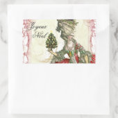 Sticker Rectangulaire Joyeux Noel (Sac)