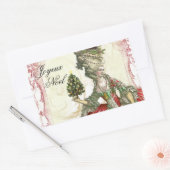 Sticker Rectangulaire Joyeux Noel (Enveloppe)