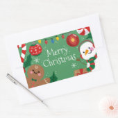 Sticker Rectangulaire Joyeux Noël (Enveloppe)