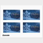 Sticker Rectangulaire Joyeux Noël (Feuille)