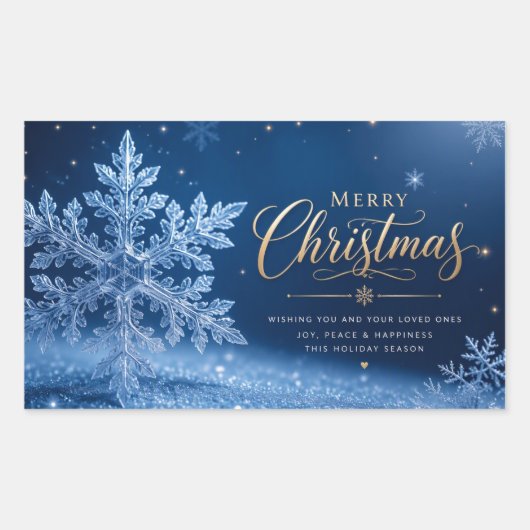 Sticker Rectangulaire Joyeux Noël (Devant)