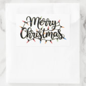 Sticker Rectangulaire Joyeux Noël (Sac)
