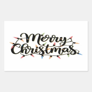 Sticker Rectangulaire Joyeux Noël