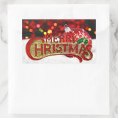Sticker Rectangulaire Joyeux Noël (Sac)