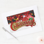 Sticker Rectangulaire Joyeux Noël (Enveloppe)