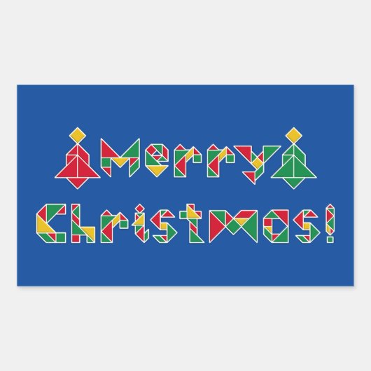 Sticker Rectangulaire Joyeux Noël ! (Devant)