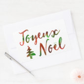 Sticker Rectangulaire Joyeux Noel bokeh lumières (Enveloppe)