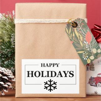 Sticker Rectangulaire Joyeux Noël Cadeau Personnalisé Fêtes de fin d'ann