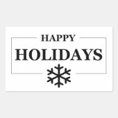 Sticker Rectangulaire Joyeux Noël Cadeau Personnalisé Merry Xmas (Devant)