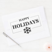 Sticker Rectangulaire Joyeux Noël Cadeau Personnalisé Merry Xmas (Enveloppe)