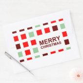 Sticker Rectangulaire joyeux noël (carrés modernes) (Enveloppe)