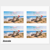 Sticker Rectangulaire Joyeux Noël de Tampa, Floride, (Feuille)