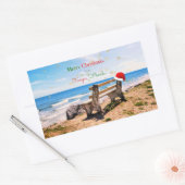 Sticker Rectangulaire Joyeux Noël de Tampa, Floride, (Enveloppe)