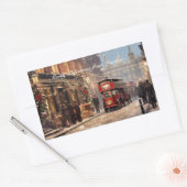 Sticker Rectangulaire Joyeux Noël depuis Londres (Enveloppe)