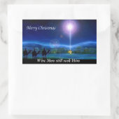 Sticker Rectangulaire Joyeux Noël - les sages le cherchent toujours (Sac)