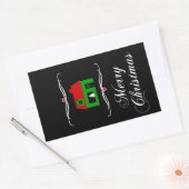 Sticker Rectangulaire joyeux noël (mod home) (Enveloppe)
