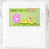 Sticker Rectangulaire Joyeux Pâques (Sac)