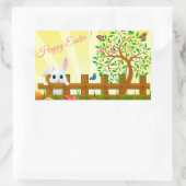 Sticker Rectangulaire Joyeux Pâques (Sac)