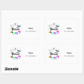 Sticker Rectangulaire Joyeux Purim (Feuille)