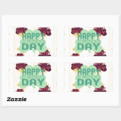 Sticker Rectangulaire Joyeux Saint Patrick's Day Lovely Art Print (Feuille)